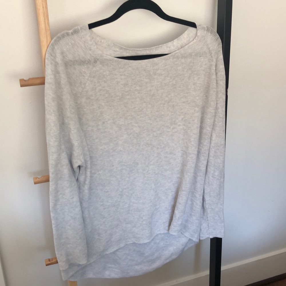 Lou & Grey slouchy soft grey sweater sz L